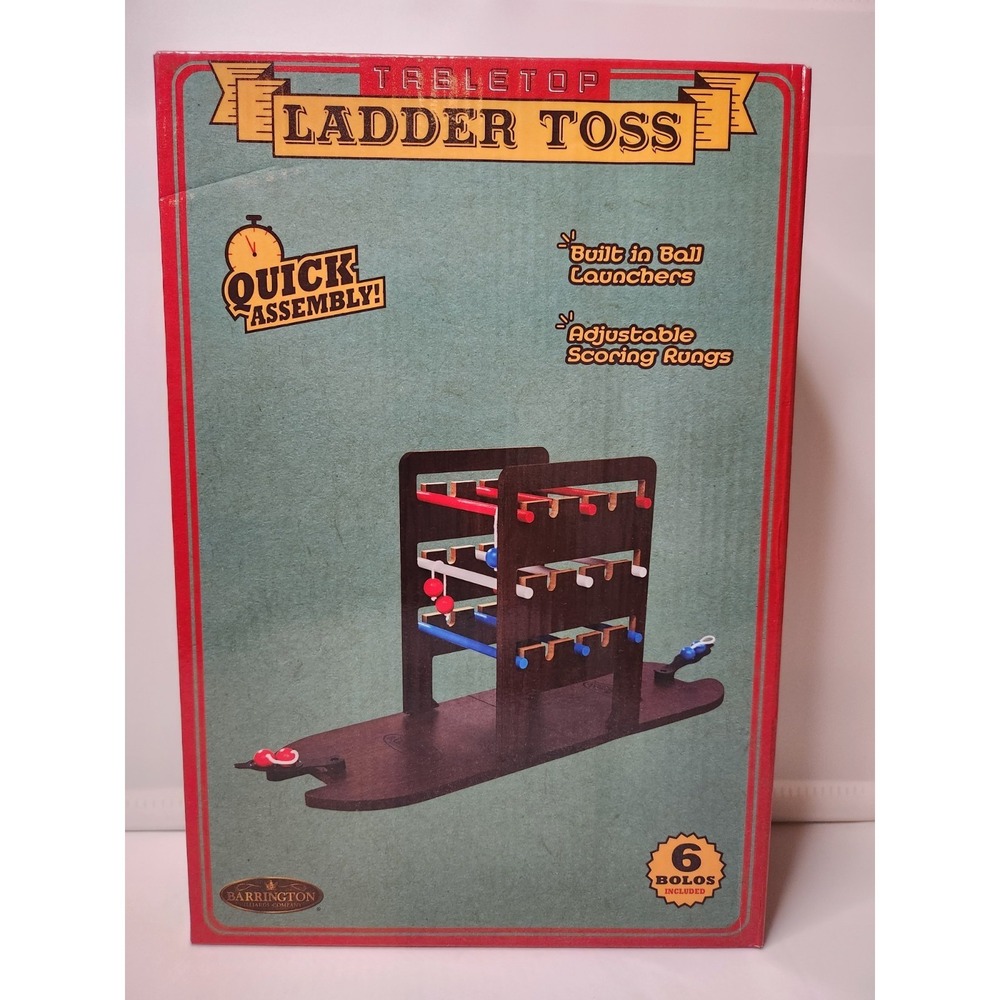 Brand New! TableTop Ladder Toss 6 Bolos w/Built In Ball Launchers! Great Gift!